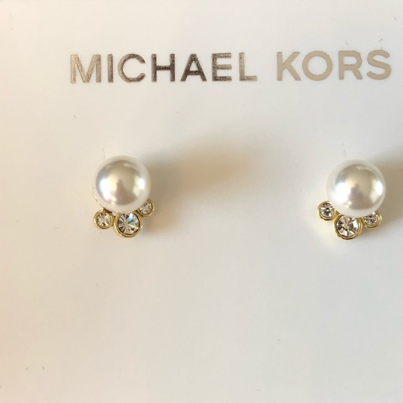 michael kors pearl earrings